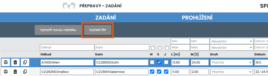 Nastavení