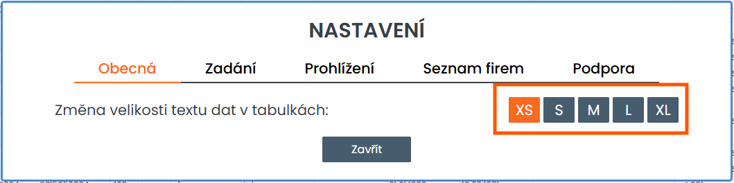 Nastavení